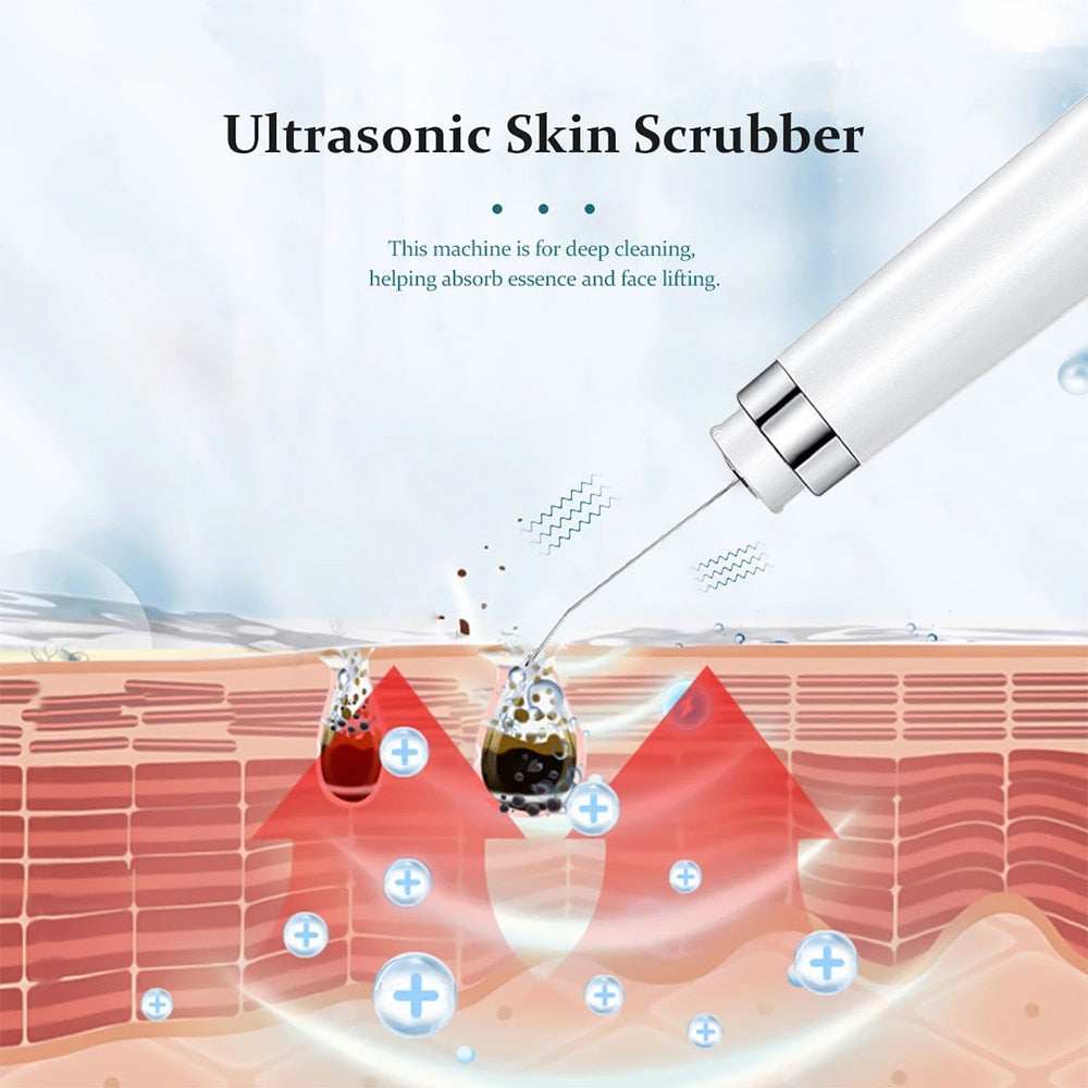 Ultrasonic Skin Scrubber Electric Facial Cleansing